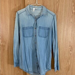Abound Light Blue Boyfriend Button Down Cotton Shirt